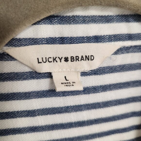 Lucky Brand Relaxed Montauk Cotton Shirt Large - Picture 2 of 6